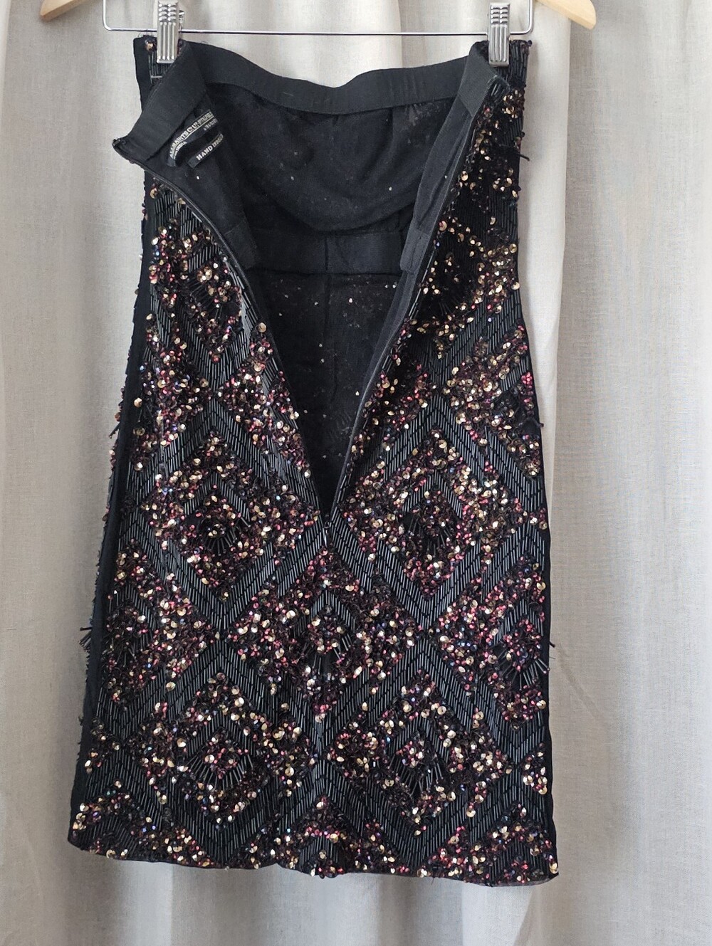 AllSaints Spitalfields Panel Tube Dress – Size US 2 / UK 6 – Hand Embellished - Picture 3 of 15